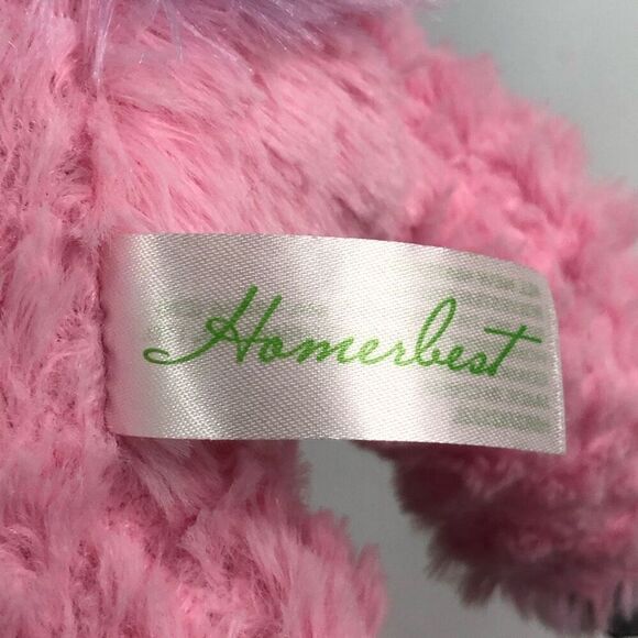 homerbest pink fluffy unicorn purple mane silver shiny sparkly wings horn 11” - Picture 7 of 8